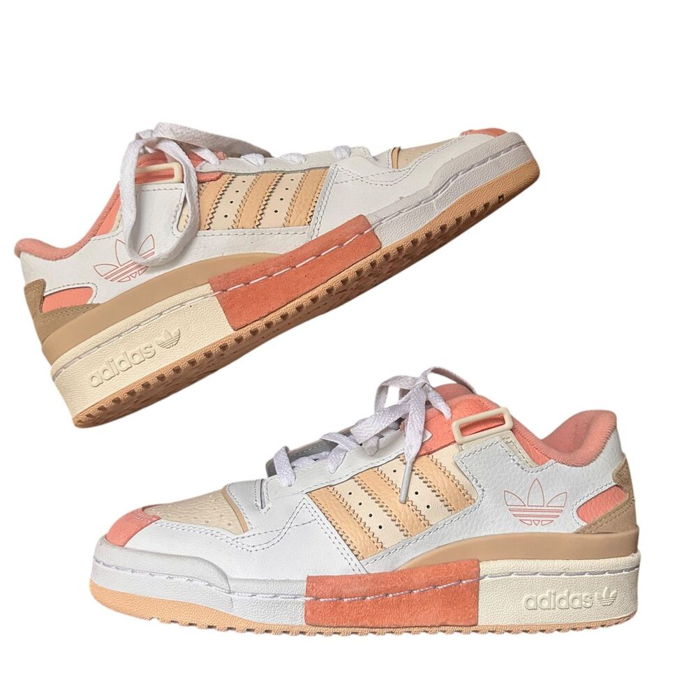 ADIDAS Forum Exhibit Low Cream Halo Amber Sneakers NWOB US Mens 7